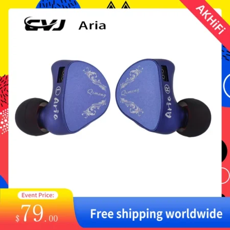 CVJ ARIA 10mm Alto Desempenho Nano-Cristal Coated DD IEMs Fones de Ouvido Hifi com Design de Cabo Destacável para Audiófilos