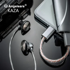 Angelears KAZA 15mm Driver Dinâmico Fones de ouvido intra-auriculares planos Som de alta qualidade Confortável usando fones de ouvido com fio