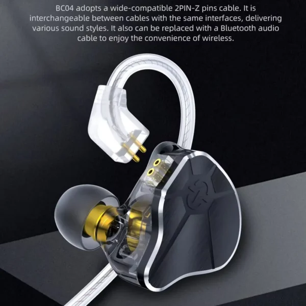 CCZ BC04 beryllium HIFI headphones 20-20K Hz namic sound-guide tube active noise cancelation headset gamer auriculares cable