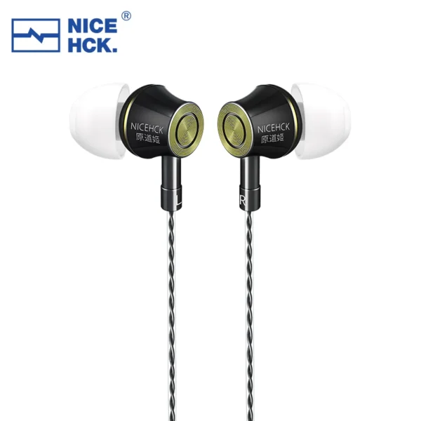 NICEHCK YD520 3.5mm HIFI Wired Earbud 10mm PET Dynamic Driver Music In Ear Earphone Balanced Vocal Headset HD Microphone IEM - Image 2